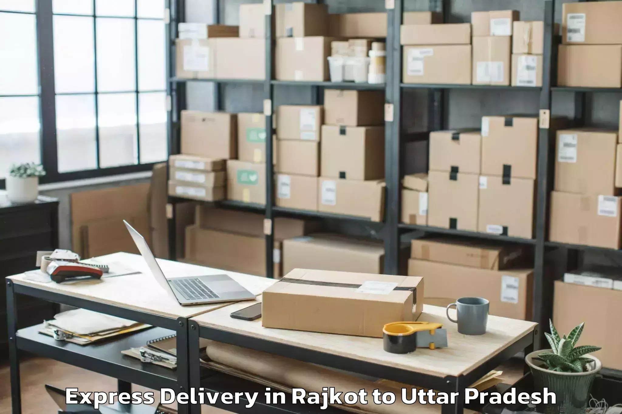 Leading Rajkot to Bilariaganj Express Delivery Provider